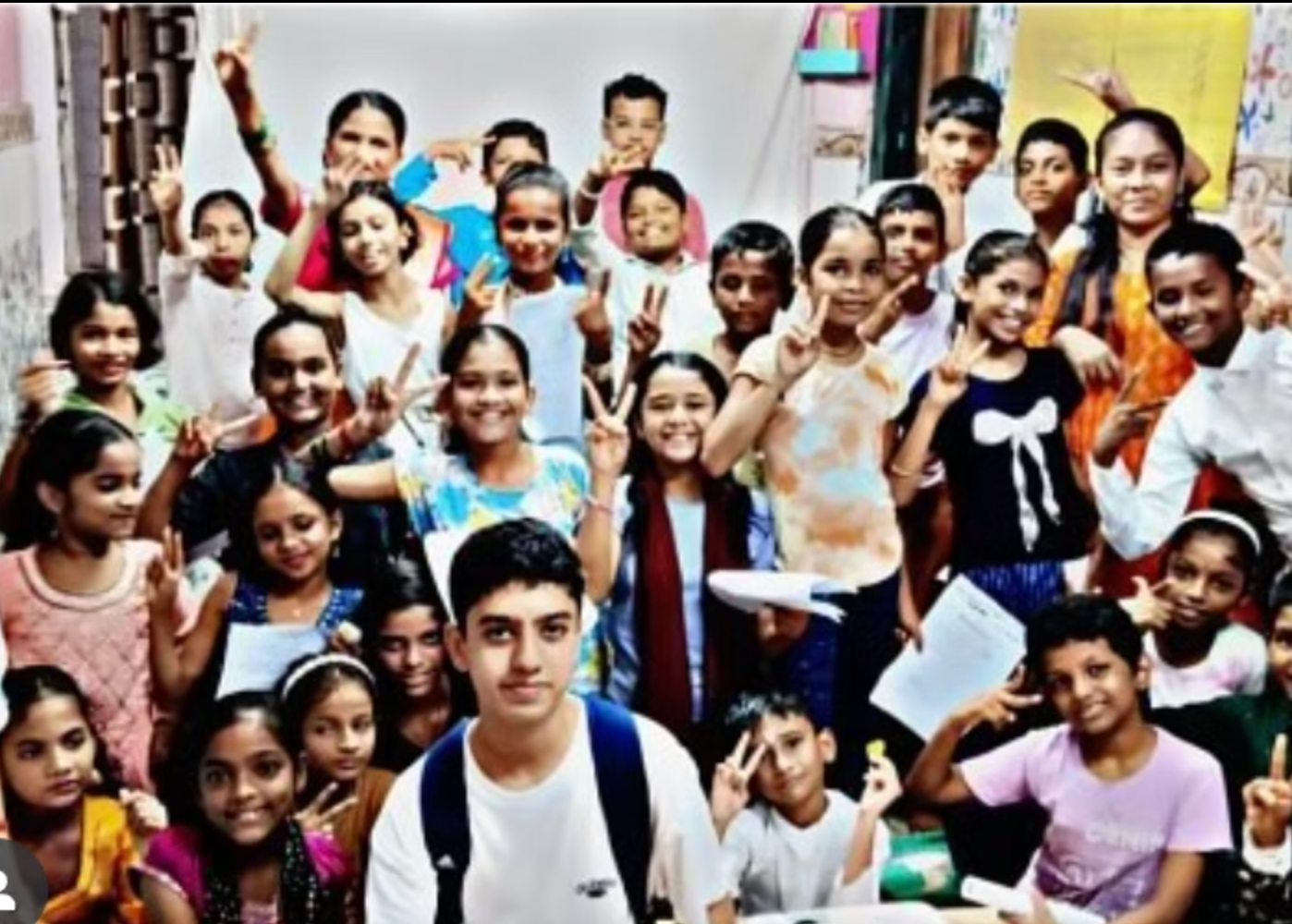 Secondary school students via Indoro in Mumbai, Dharavi, Door Step School